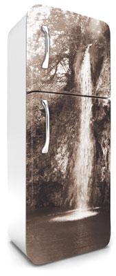 samolepicí fototapeta na lednici vodopád - provedení sepie