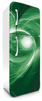 samolepicí fototapeta na lednici abstrakt - zelené provedení