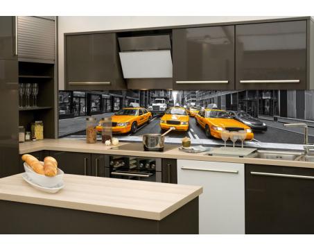 Fototapeta do kuchyně - Žluté taxi 260 x 60 cm
