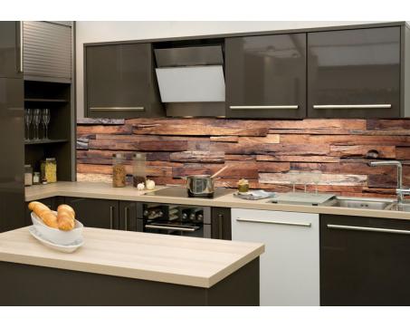 Fototapeta do kuchyně - Dřevěná zeď 260 x 60 cm