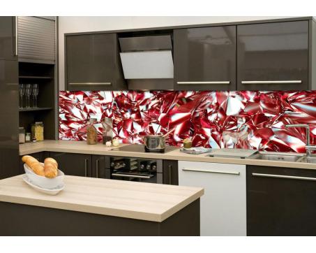 Fototapeta do kuchyně - Červený krystal 260 x 60 cm