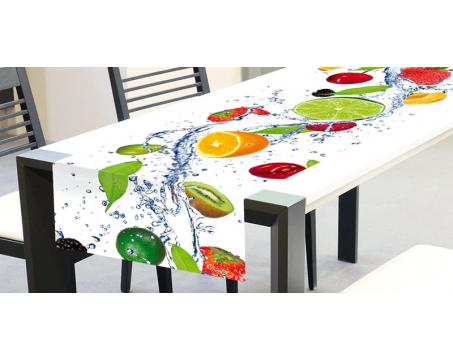 Ubrusy - Běhoun na stůl Ovoce ve vodě 40 x 140 cm
