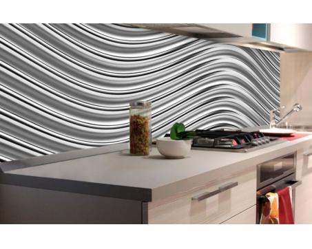 Fototapeta do kuchyně - Stříbrné vlny 180 x 60 cm