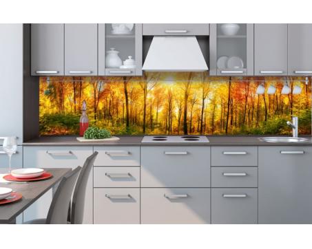 Fototapeta do kuchyně - Slunečný les 260 x 60 cm