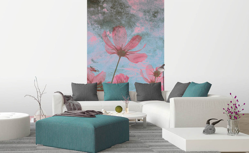 Vliesová fototapeta Abstrakt růžové květy 150 x 250 cm