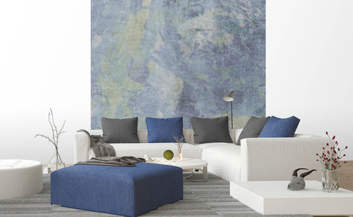 Vliesová fototapeta Abstrakt modrá malba 225 x 250 cm