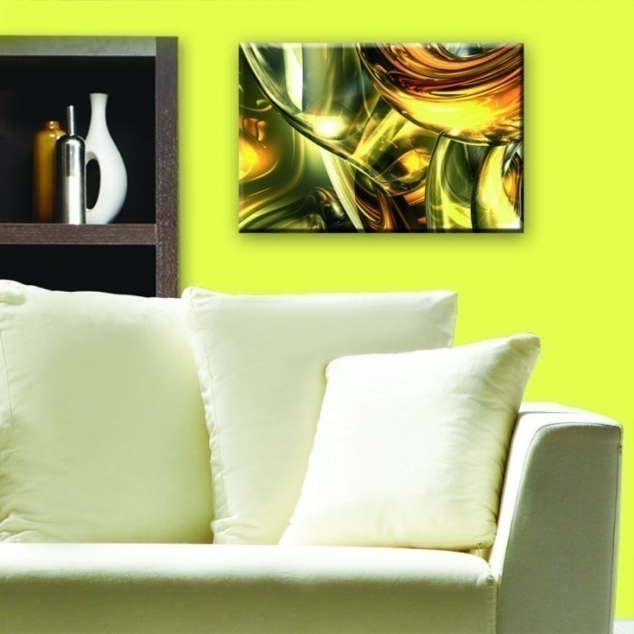 Obraz na skle - Zlatý abstrakt 45 x 30 cm