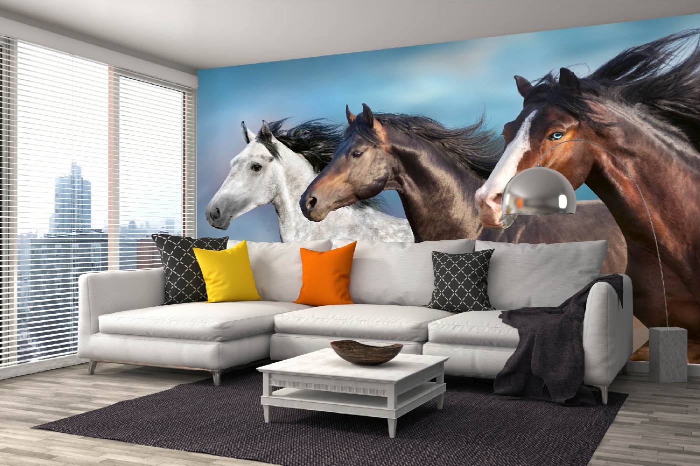 Samolepicí vliesová fototapeta Portrét koně 375 x 250 cm