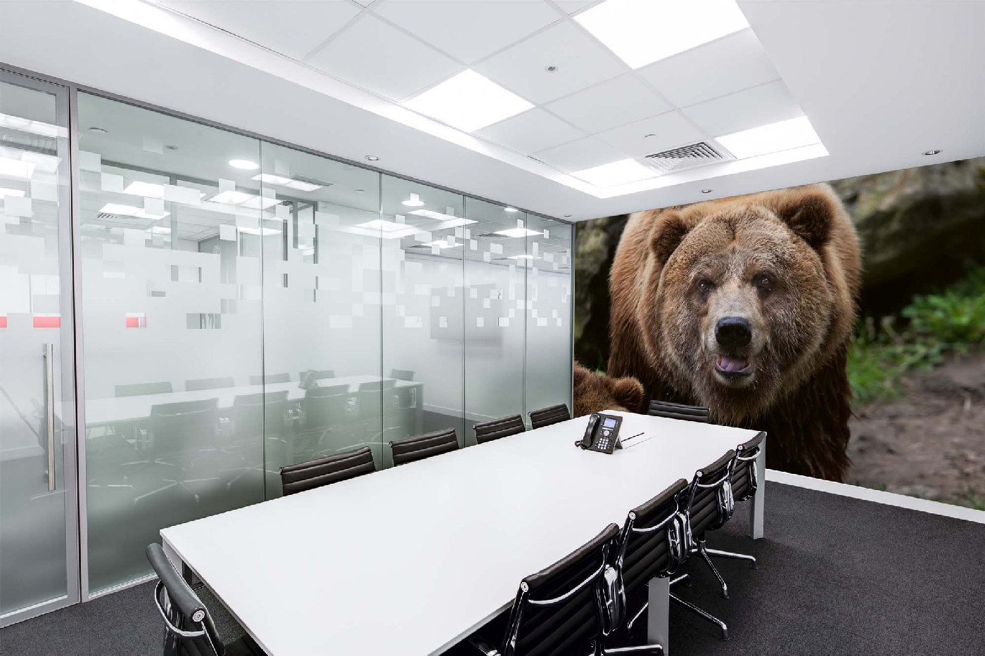 Samolepicí vliesová fototapeta Medvěd grizzly 375 x 250 cm