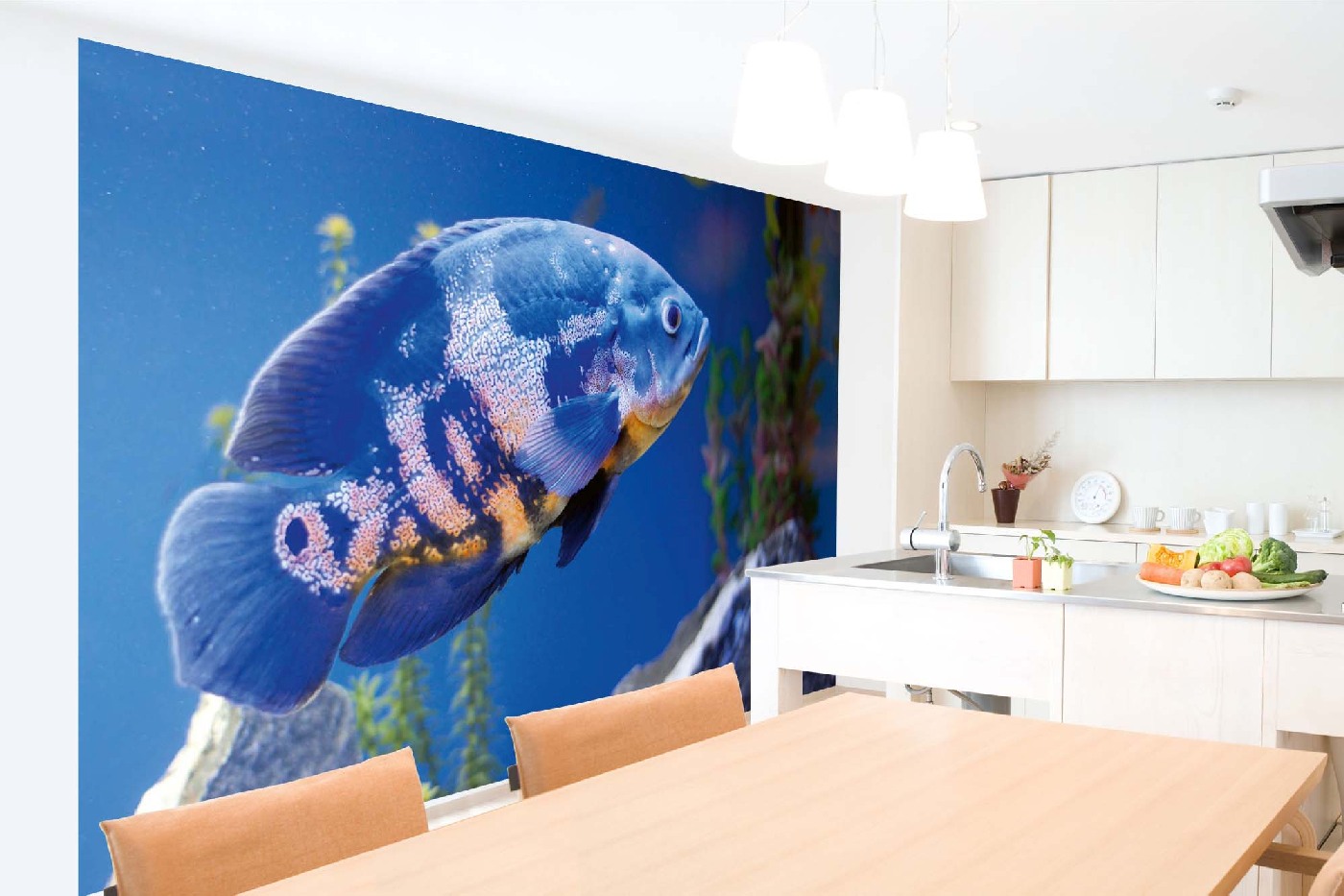 Samolepicí vliesová fototapeta Velká modrá ryba 375 x 250 cm