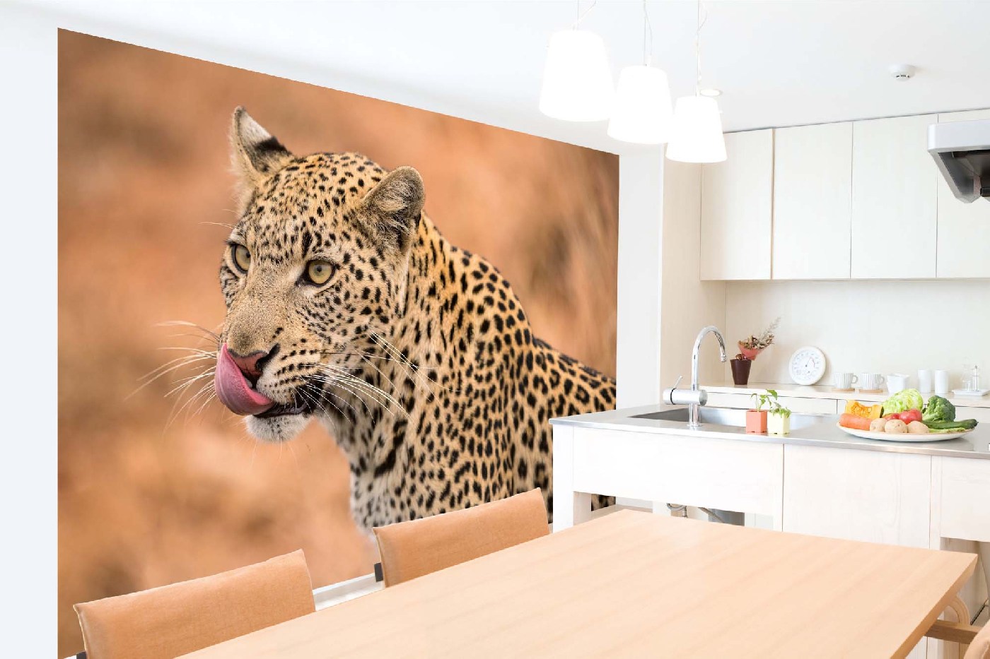 Samolepicí vliesová fototapeta Samice leoparda 375 x 250 cm
