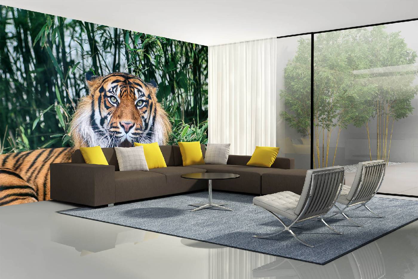Samolepicí vliesová fototapeta Tygr sumaterský 375 x 250 cm