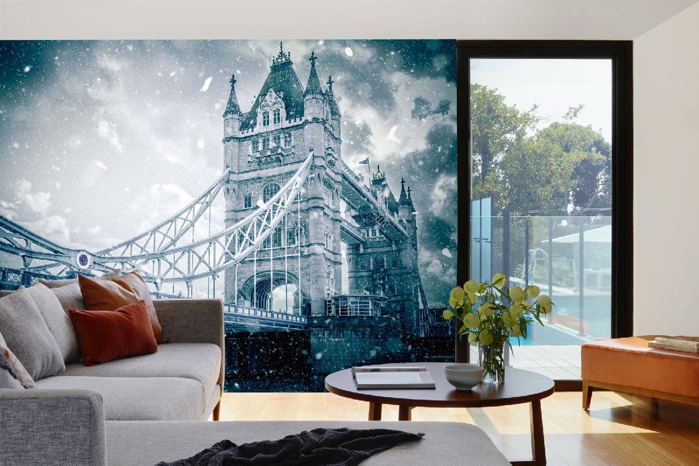Samolepicí vliesová fototapeta Zimní londýnská scéna 375 x 250 cm
