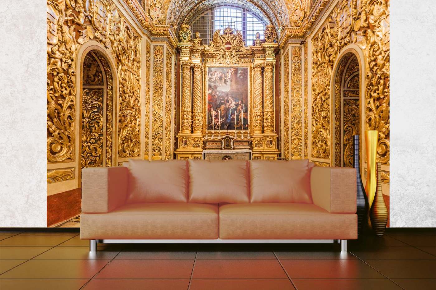 Samolepicí vliesová fototapeta Interiér katedrály 375 x 250 cm
