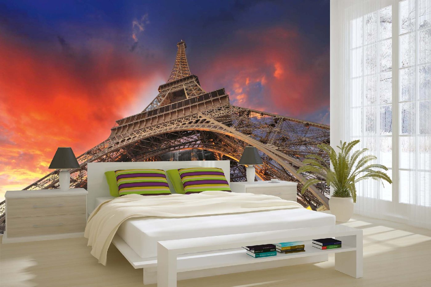 Samolepicí vliesová fototapeta Eiffelova věž 375 x 250 cm