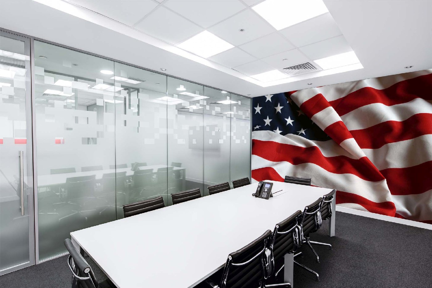 Samolepicí vliesová fototapeta Americká vlajka 375 x 250 cm
