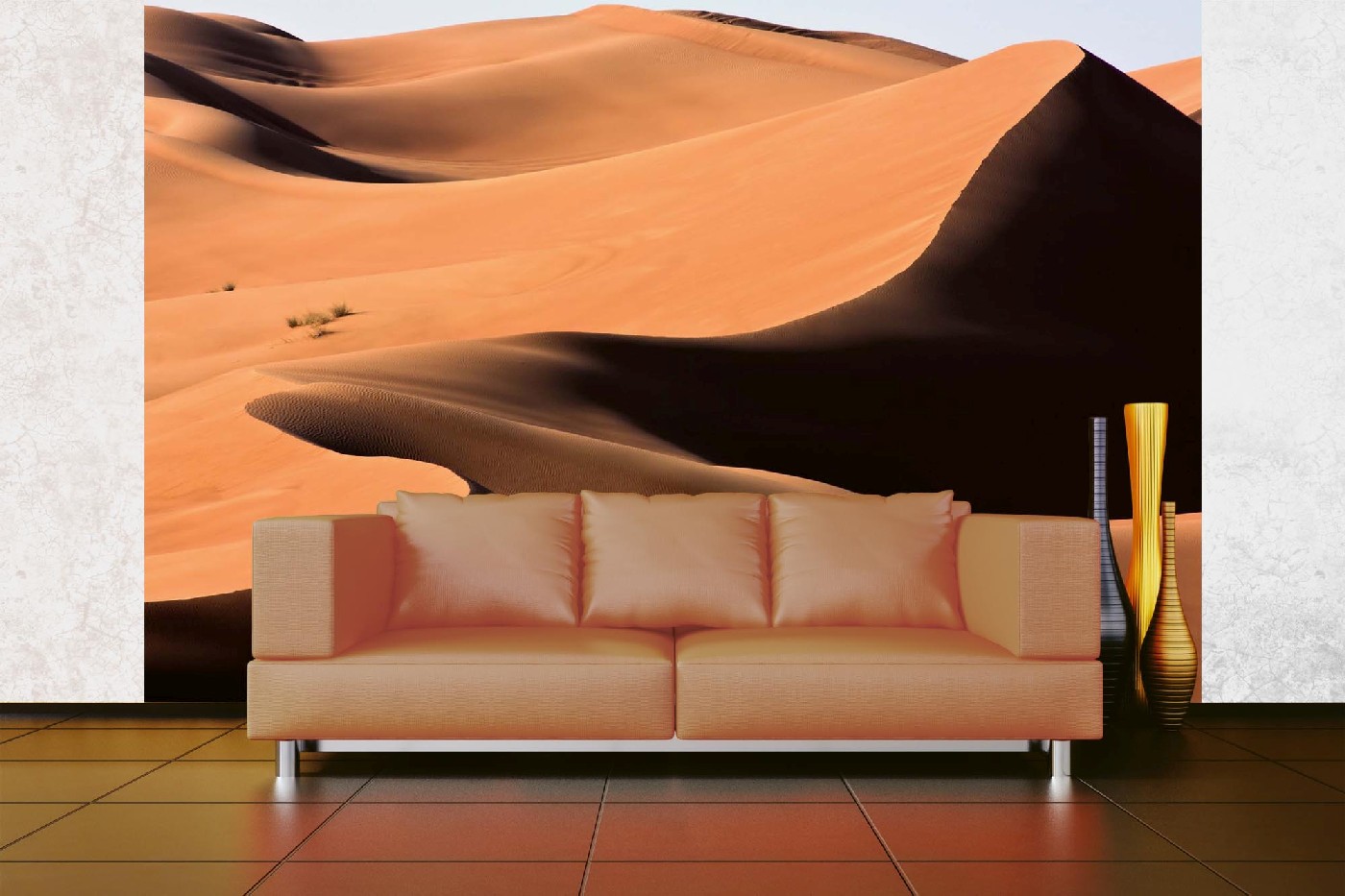 Samolepicí vliesová fototapeta Osvětlené písečné duny 375 x 250 cm