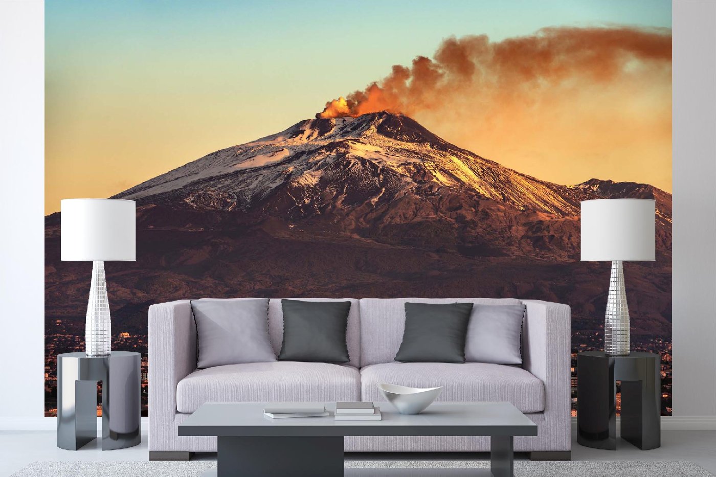Samolepicí vliesová fototapeta Sopka Etna 375 x 250 cm