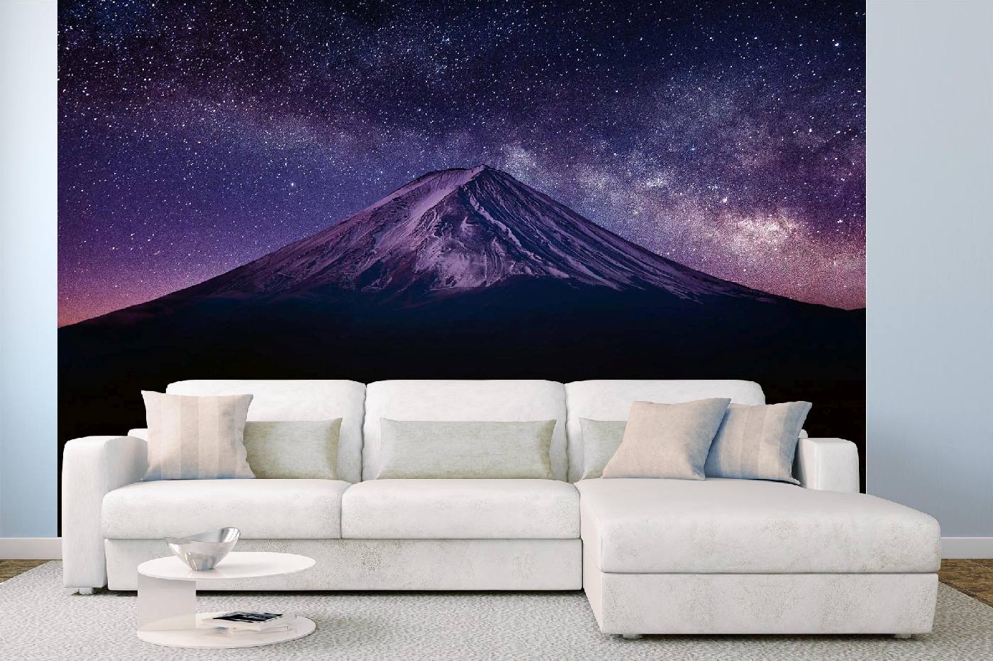 Samolepicí vliesová fototapeta Hora Fudži v noci 375 x 250 cm