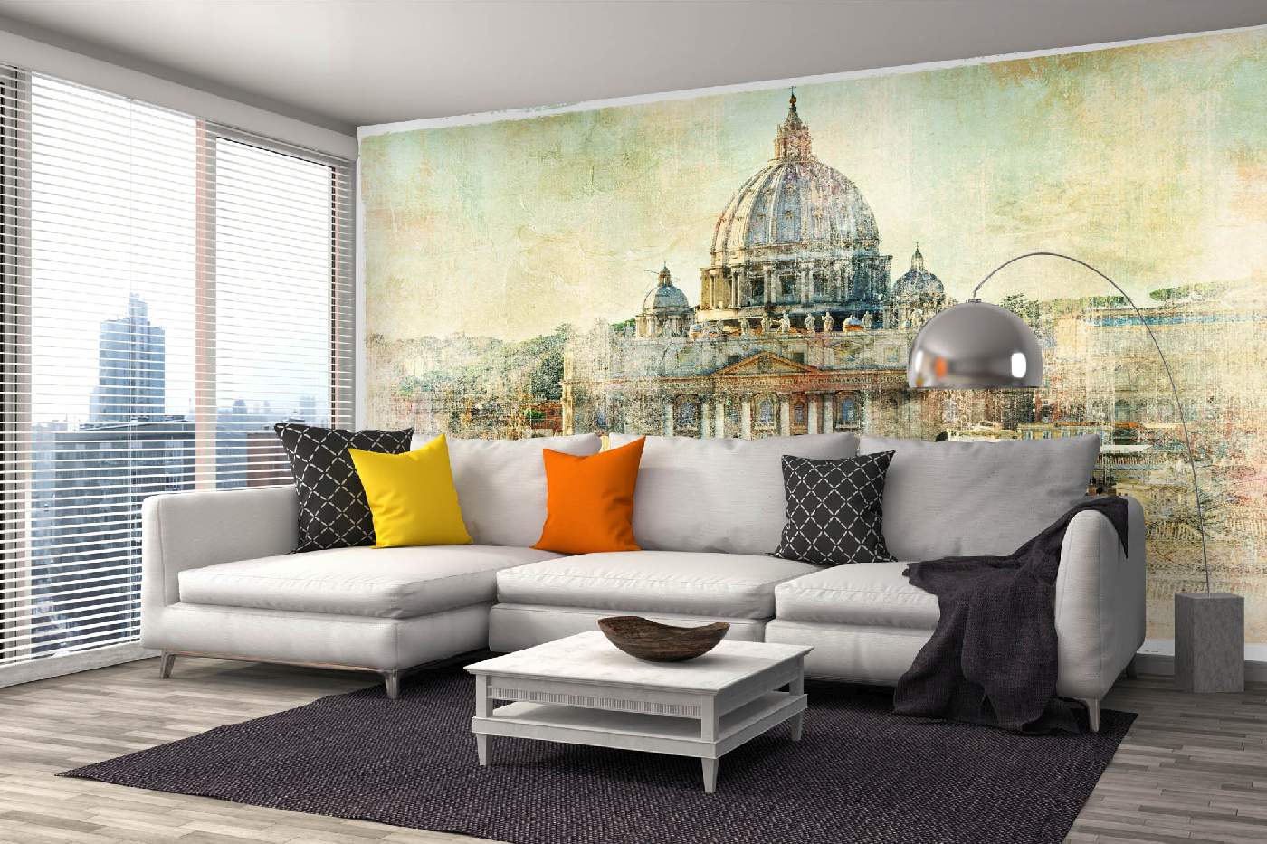 Samolepicí vliesová fototapeta Vintage Bazilika sv. Petra 375 x 250 cm