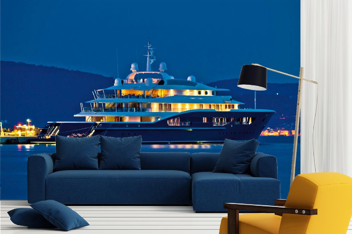 Samolepicí vliesová fototapeta Luxusní jachta 375 x 250 cm