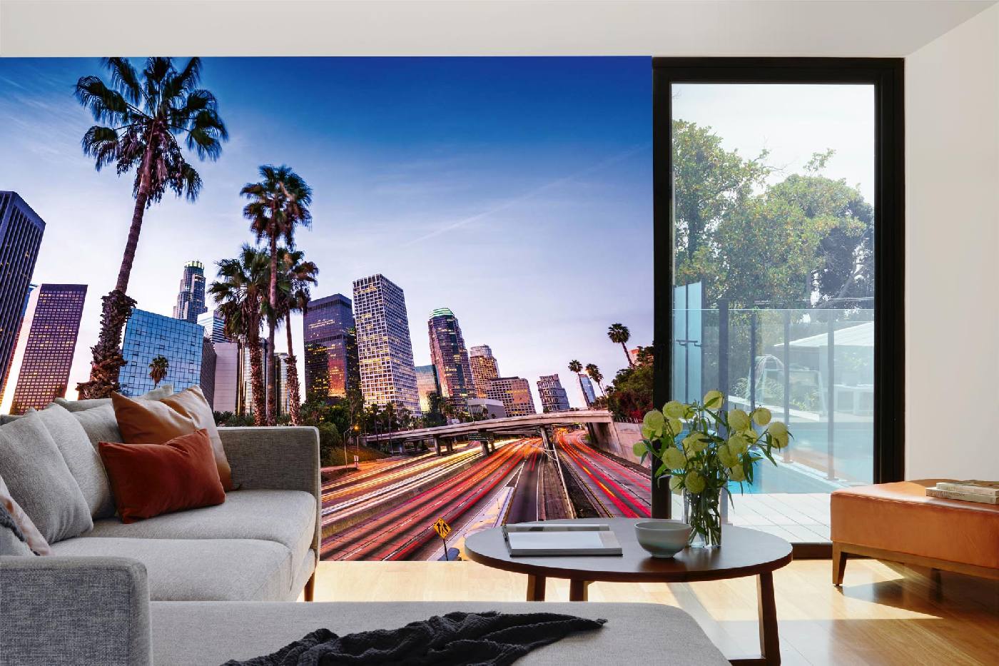 Samolepicí vliesová fototapeta Krajina v centru Los Angeles 375 x 250 cm