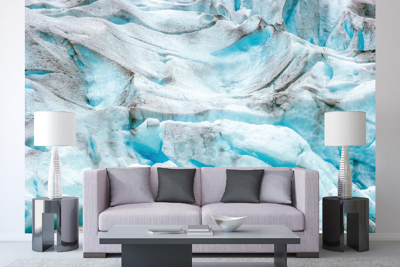Samolepicí vliesová fototapeta Ledovec Nigardsbreen 375 x 250 cm