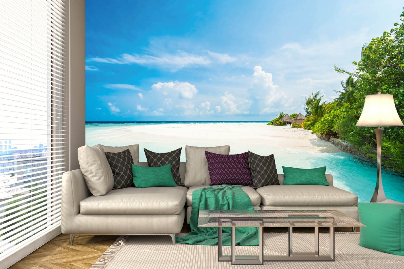 Samolepicí vliesová fototapeta Resort na Maledivách 375 x 250 cm