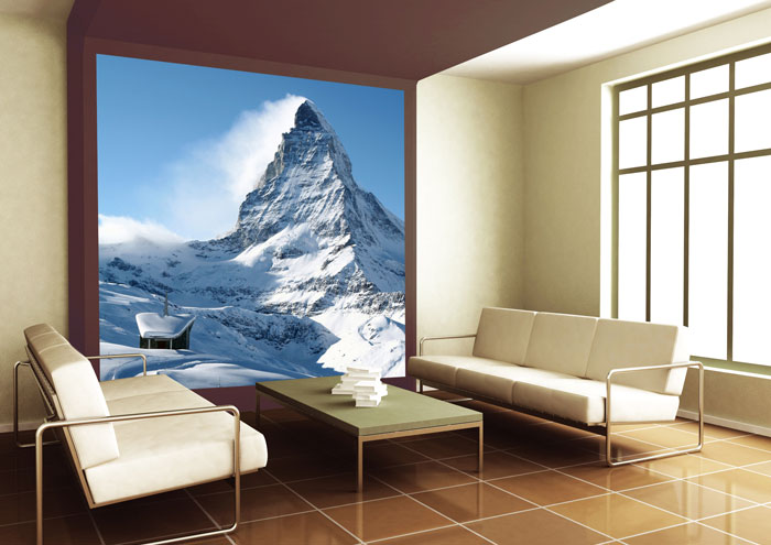 L-132 Vliesové fototapety na zeď Matterhorn - 220 x 220 cm