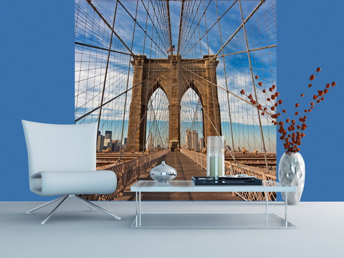 L-525 Vliesové fototapety na zeď Brooklyn Bridge - 220 x 220 cm