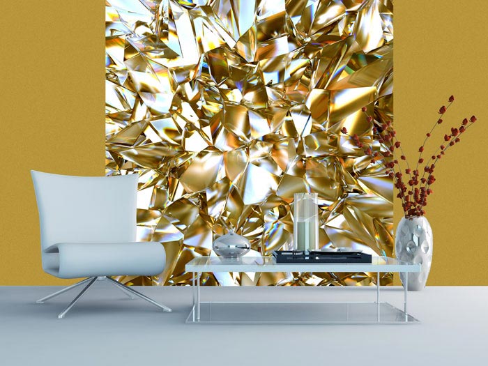 L-570 Vliesové fototapety na zeď Zlatý krystal - 220 x 220 cm
