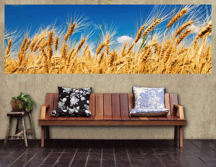 M-426 Vliesové fototapety na zeď Pšeničné pole - 330 x 110 cm