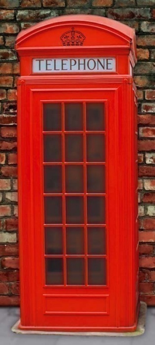 DL-020 Samolepicí fototapeta na dveře Britské telefonní budky 95 x 210 cm