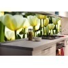 KI-180-009 Fototapeta do kuchyně - Bílé tulipány 180 x 60 cm