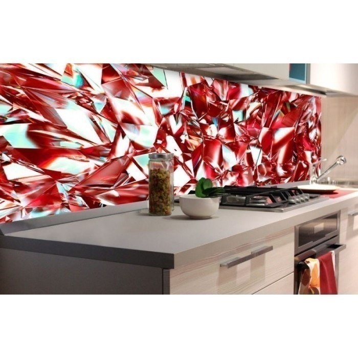 KI-180-071 Fototapeta do kuchyně - Červený krystal 180 x 60 cm