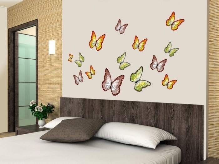 ST1 015 Samolepicí dekorace na zeď - Motýlci 50 x 70 cm