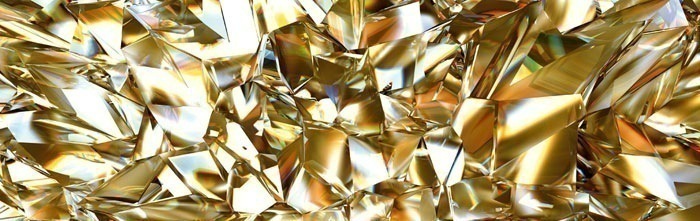 Skleněná stěna za kuchyňskou linku - Fotosklo Zlatý krystal