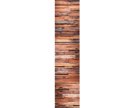 DS-007 Samolepící tapeta DŘEVĚNÁ ZEĎ - samolepící dekorační pás 60 x 260 cm