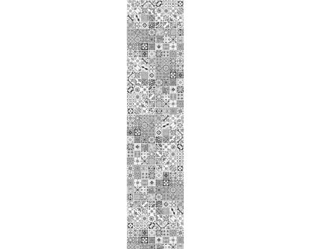 DS-019 Samolepící tapeta ČERNOBÍLÉ KACHLIČKY - samolepící dekorační pás 60 x 260 cm