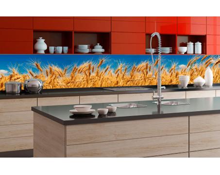 Fototapeta do kuchyně - Pole pšenice 350 x 60 cm