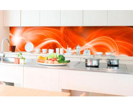 Fototapeta do kuchyně - Oranžový abstrakt 350 x 60 cm