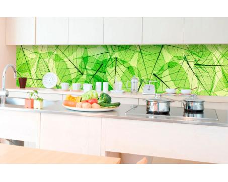 Fototapeta do kuchyně - Žilky listů 350 x 60 cm
