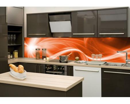 Fototapeta do kuchyně - Oranžový abstrakt 260 x 60 cm
