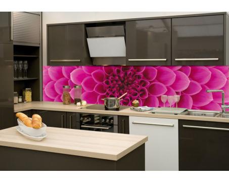 Fototapeta do kuchyně - Růžová jiřina 260 x 60 cm