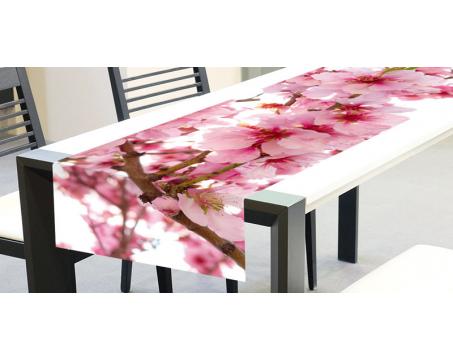 TS 012 Ubrusy - Běhoun na stůl Květy jabloně 40 x 140 cm