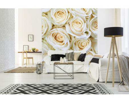 Vliesová fototapeta Bílé růže 225 x 250 cm