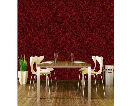 Luxusní vliesová tapeta Červený květinový abstrakt