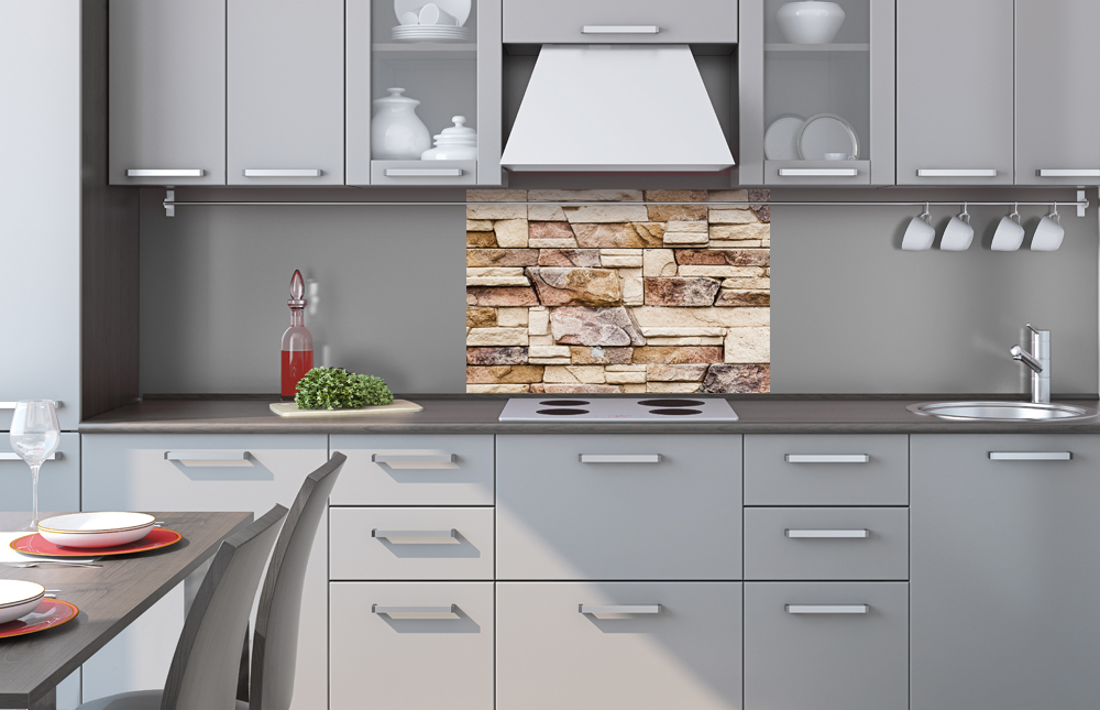 Plexisklo za kuchyňskou linku Kamenná zeď - 60x40 cm + LEPIDLO ZDARMA