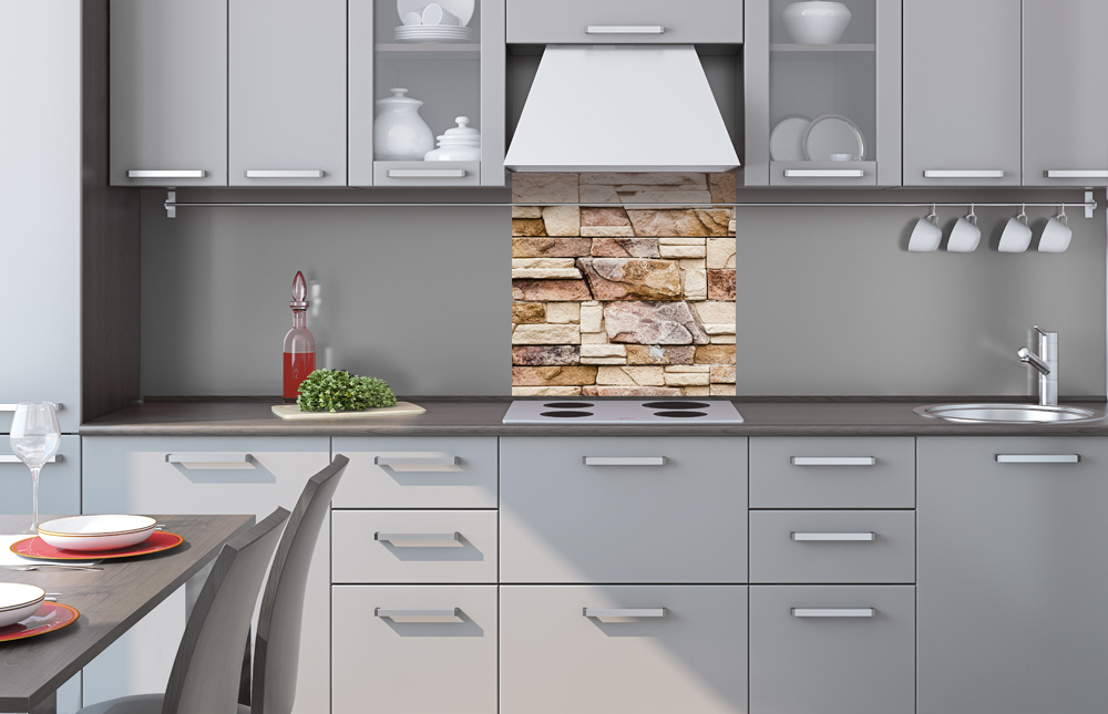 Plexisklo za kuchyňskou linku Kamenná zeď - 60x60 cm + LEPIDLO ZDARMA