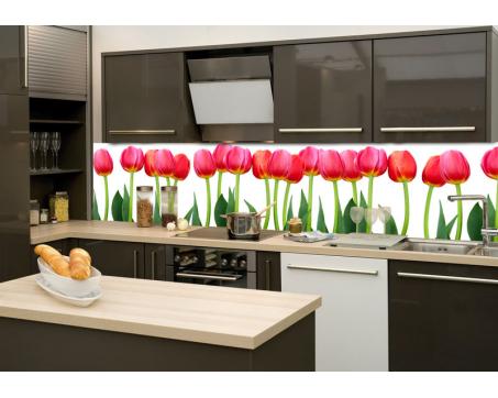 Fototapeta do kuchyně - Tulipány 260 x 60 cm